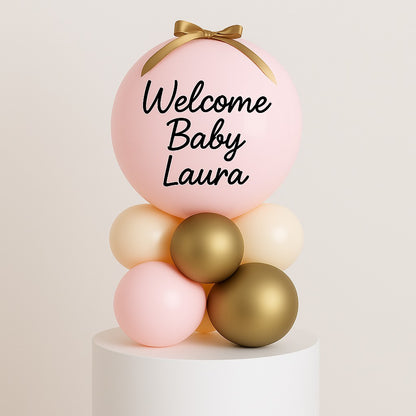 Customized Welcome Baby Bubble Balloon Pedestal Balloon
