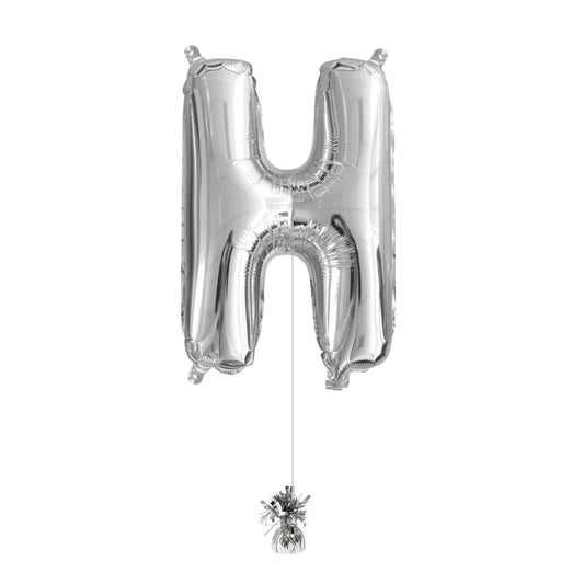 34" Silver Letter H (Helium Filled)