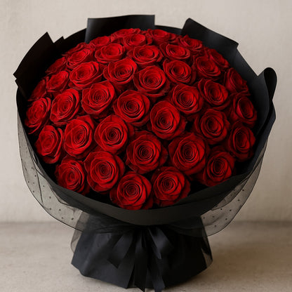 Luxury Red Roses Flower Bouquet (33/66/99 Roses)