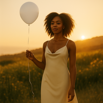 11-Inch White Helium Balloon – Classic & Elegant Party Decor