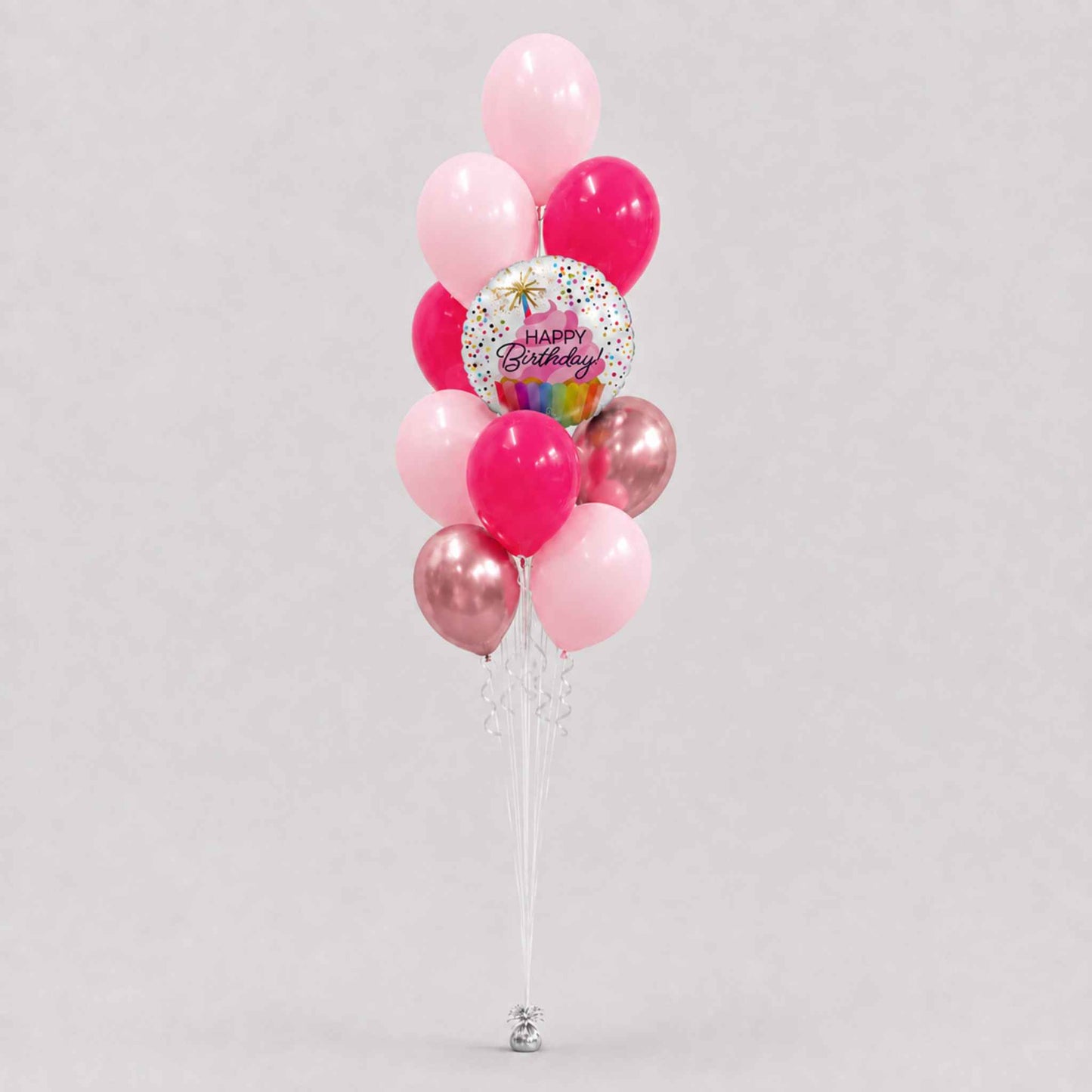 Chic Pink Birthday Helium Balloons