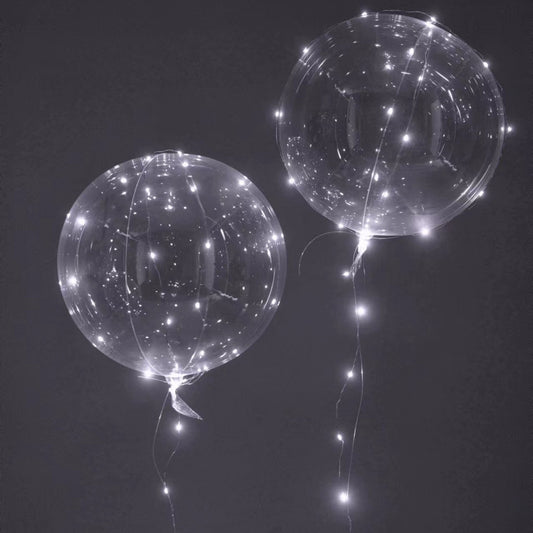 ONE UP Clear Bubble Balloon with light strings