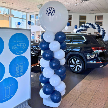 Custom Logo Balloon Tower Column - 9ft